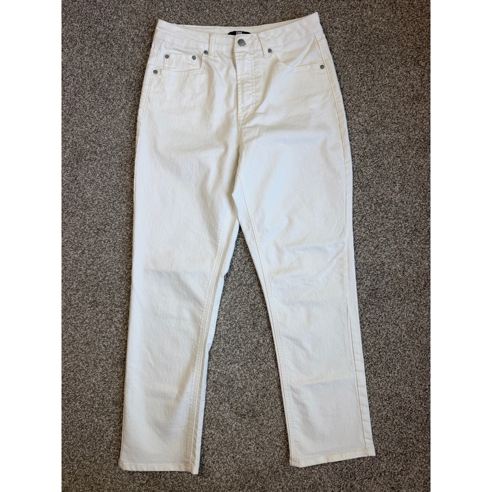 Frye Womens High Rise Straight Leg White Jeans Size 6/28